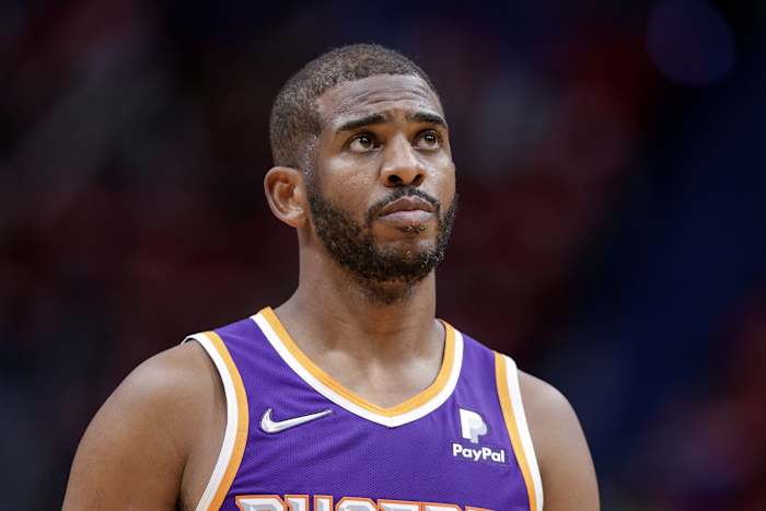 Suns' Chris Paul will enter his 18th NBA season after leading the Suns in assists and steals (10.8 APG, 1.9 SPG).